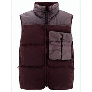 C.P. COMPANY Two-Tone Padded Vest With High Collar And Large Chest Pocket